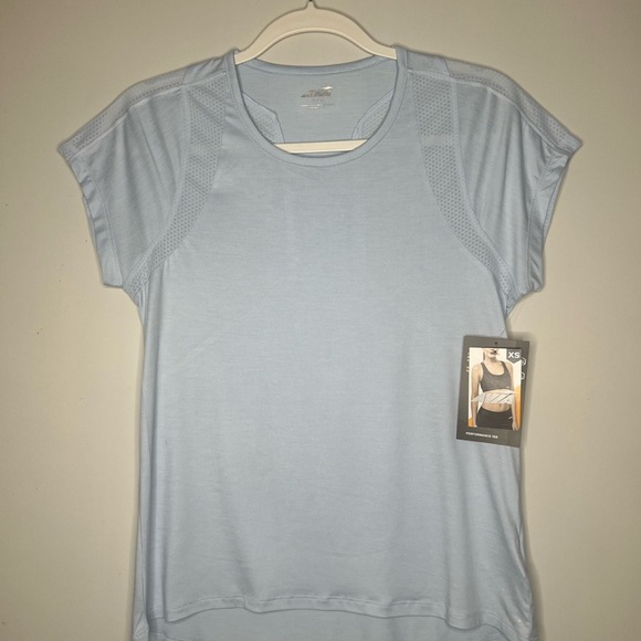 Avia Womens Size XS Top Short Sleeve high low baby Blue Performance Tee Active - Picture 5 of 11